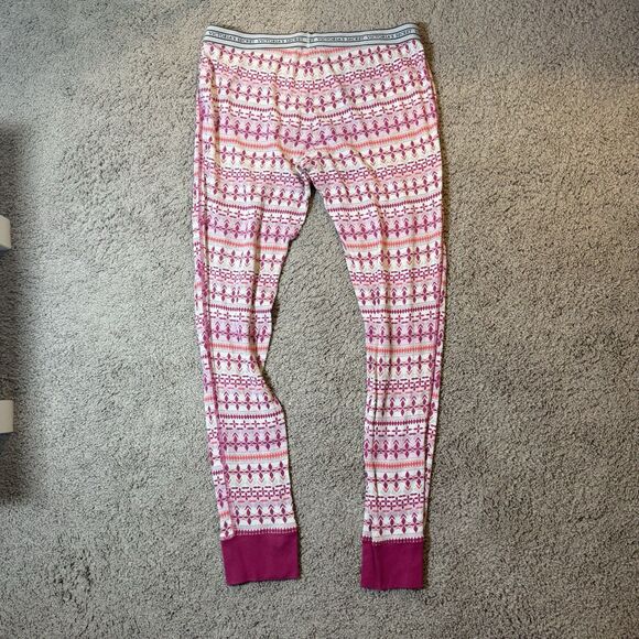 Victorias Secret Pink Geometric Fireside Long Jane Thermal Pajama Set Medium - Picture 7 of 9